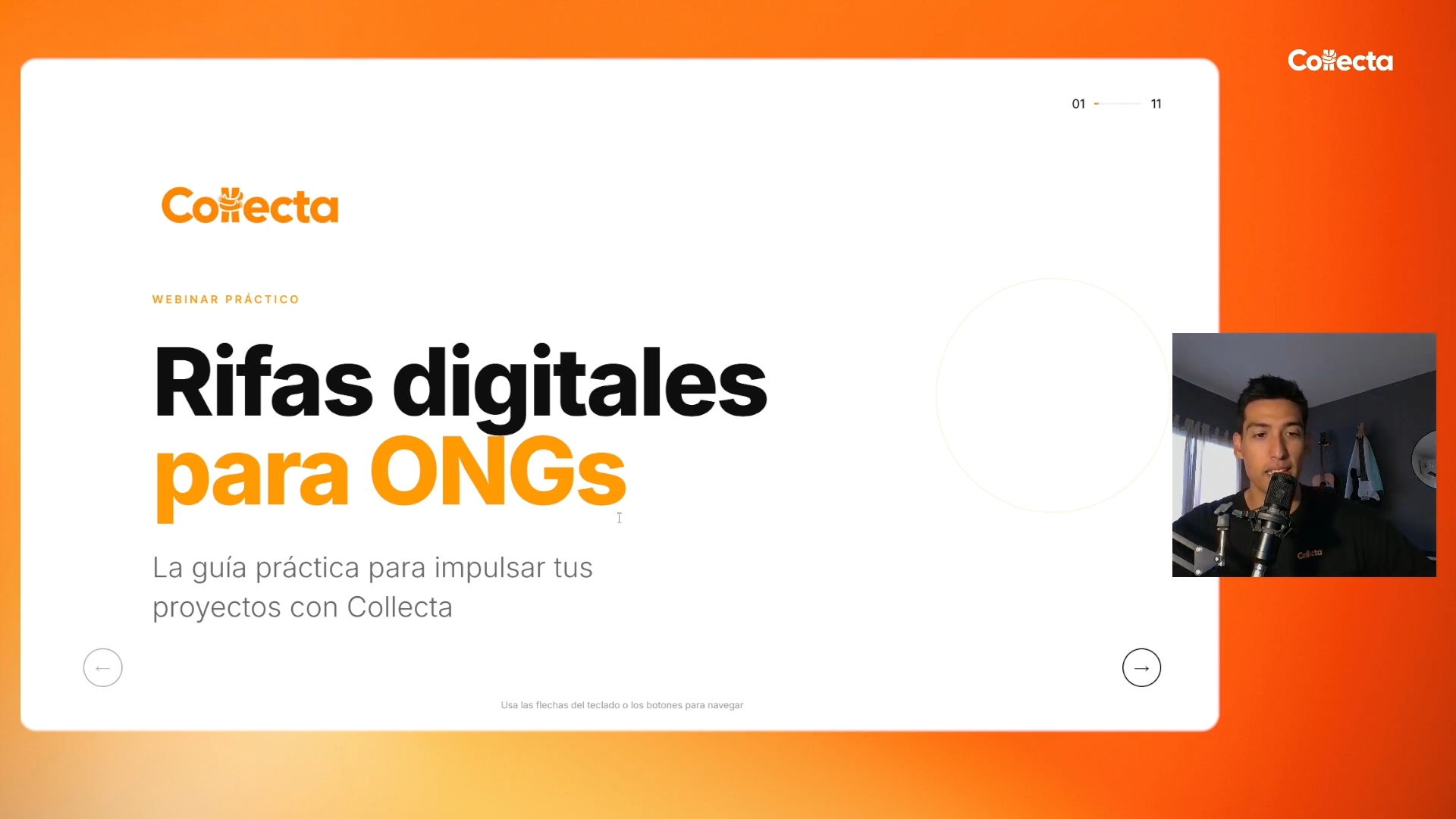 Vista previa del webinar - Rifas digitales para ONGs